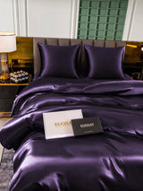 [Dunkelviolett] SilkSilky-DE Bettwäsche Sets 003