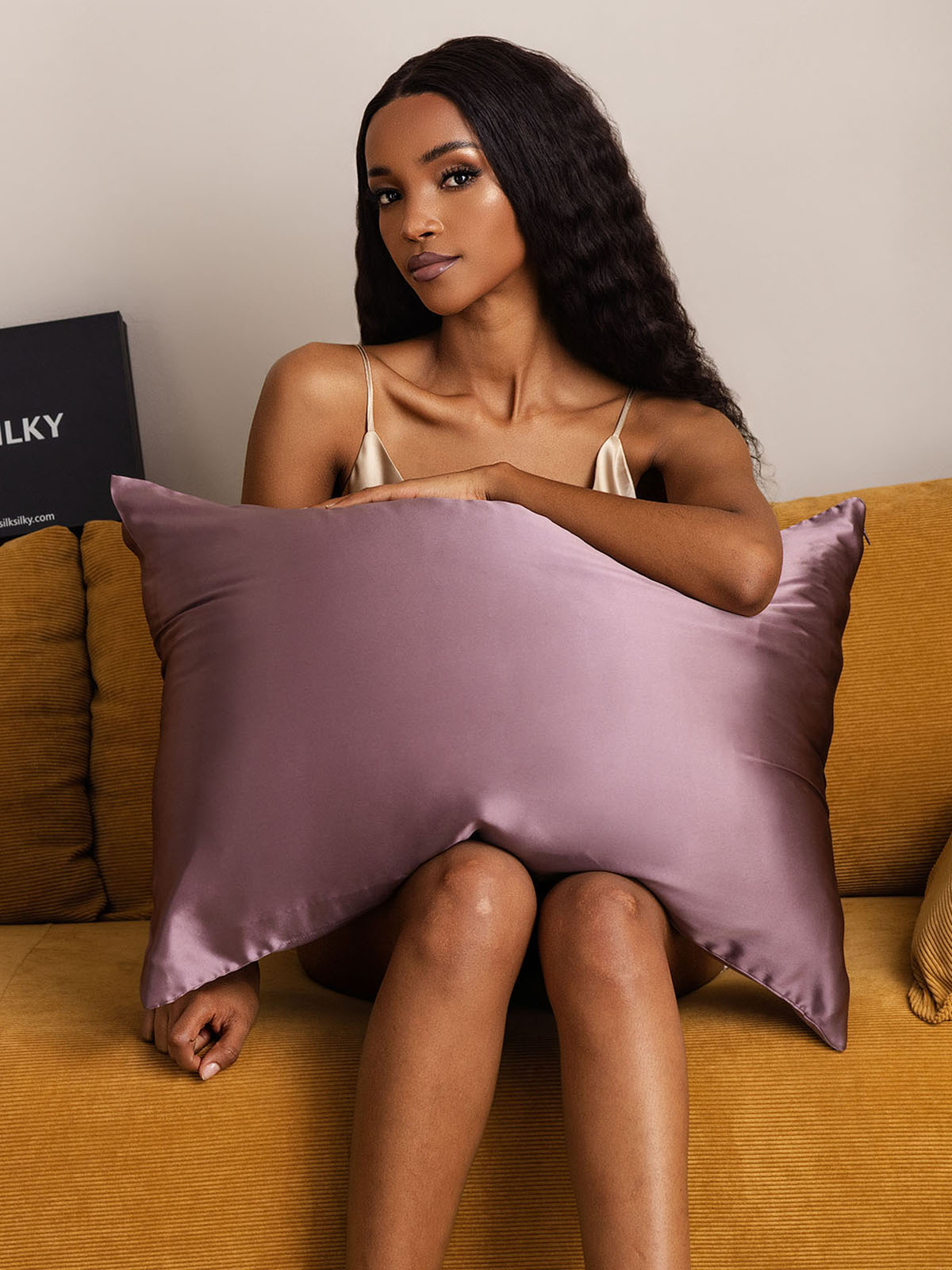 [Dunkelviolett] SilkSilky-DE 22Momme Reine Seide Pillowcase 001