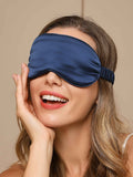 SilkSilky-DE 19Momme Reine Seide Eye Mask Dunkelblau 002