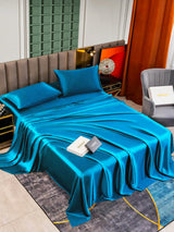 [König Blau] SilkSilky-DE 25Momme Bettwäsche Sets 005