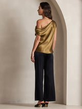 [Braun] SilkSilky-DE 19Momme Ärmellos T-Shirt 002