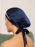 SilkSilky-DE Reine Seide Sleep Cap Dunkelblau 002