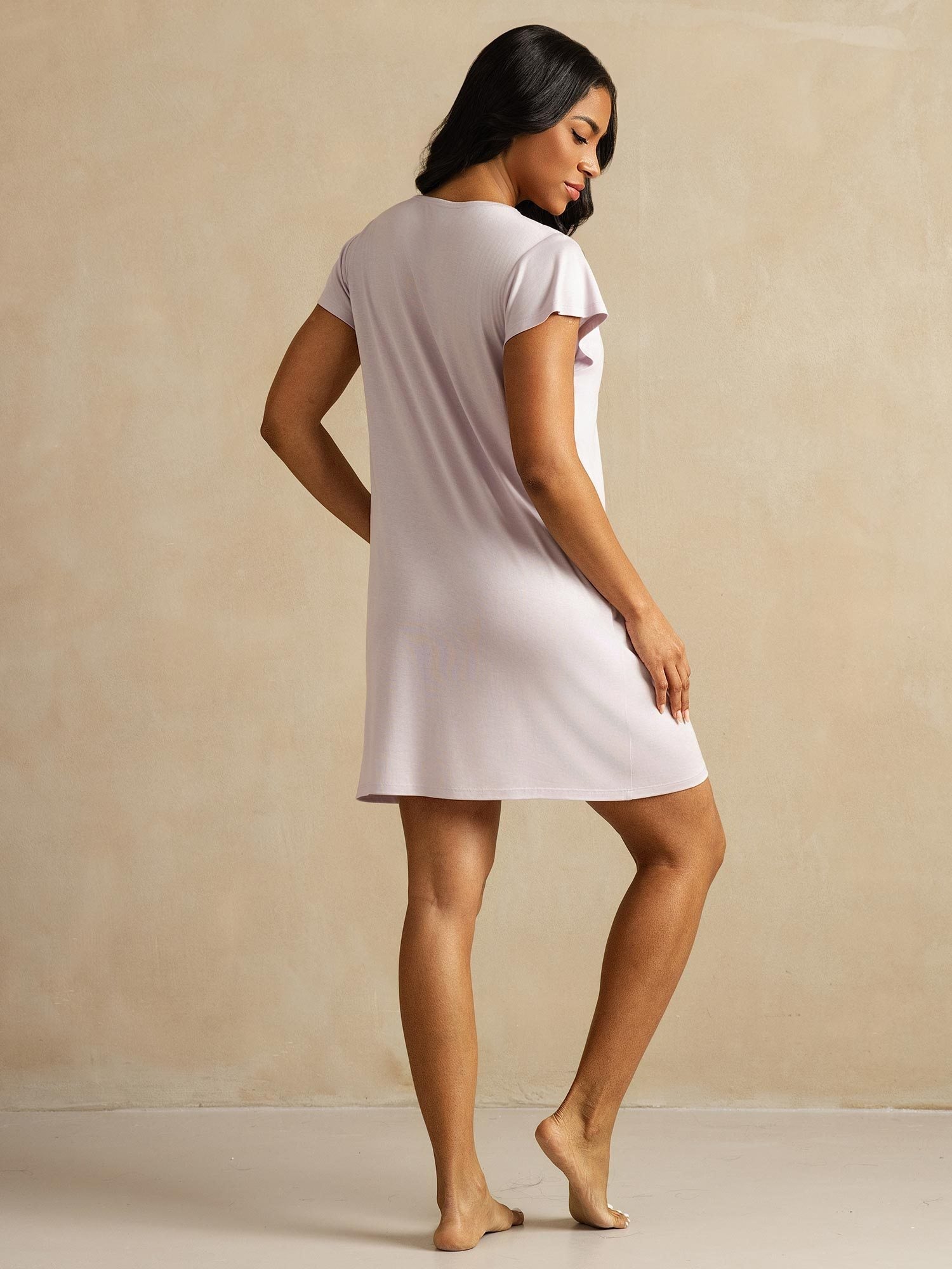 [Lavendel] SilkSilky-DE Reine Seide Nightgown 002