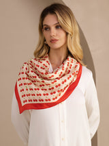 [Beige Kirsche] SilkSilky-DE Scarf 002