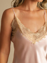 [Rosa] SilkSilky-DE Sleeveless V Neck Nachthemden 004