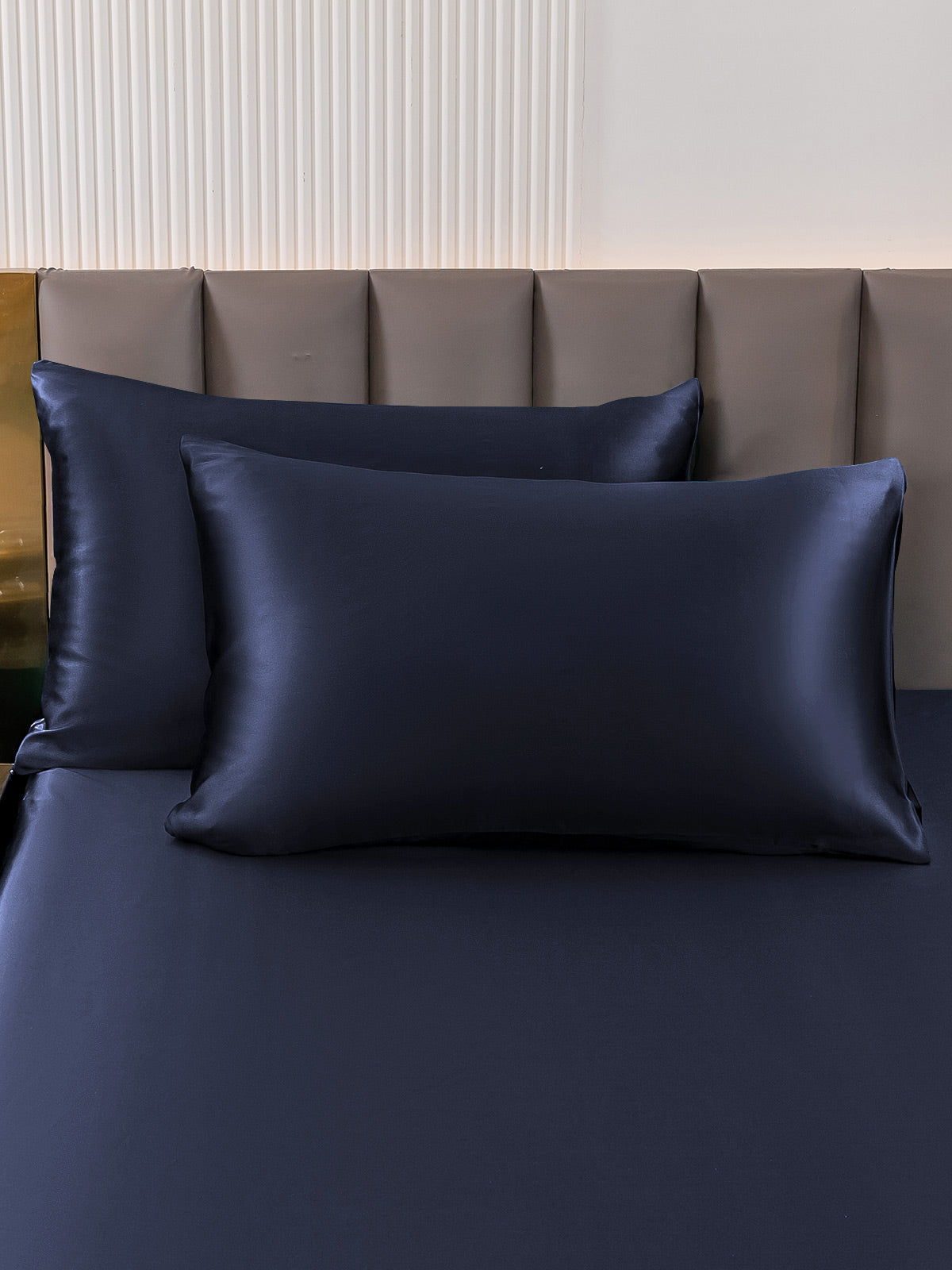 [Dunkelblau] SilkSilky-DE 22Momme Reine Seide Pillowcase 001
