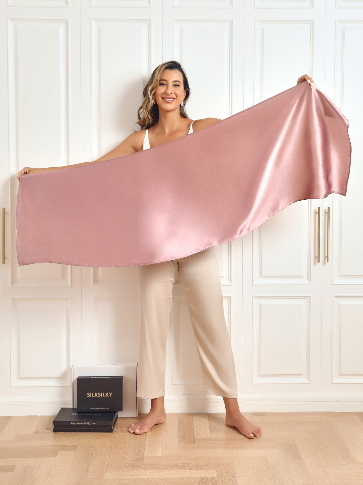 SilkSilky-DE Reine Seide Scarf BlassesMauve 005