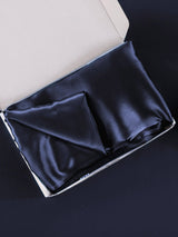 [Dunkelblau] SilkSilky-DE 30Momme Reine Seide Pillowcase 006