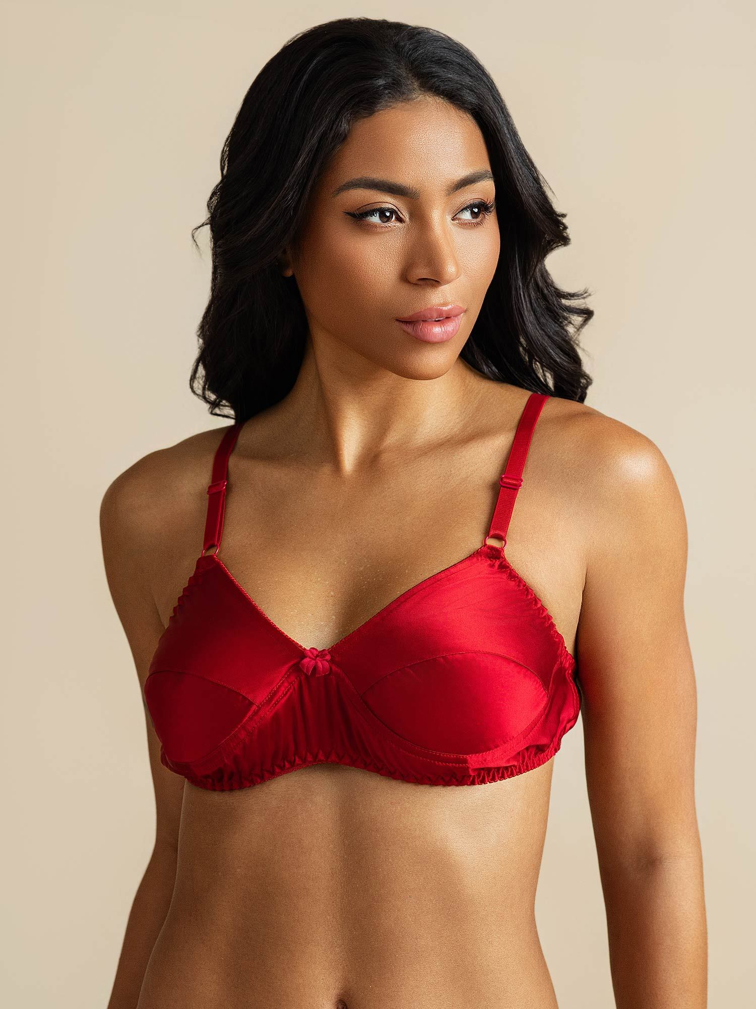 [Rot] SilkSilky-DE Reine Seide Bra 007,