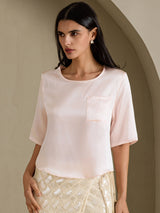 [Rosa] SilkSilky-DE Half Sleeve T-Shirt 001