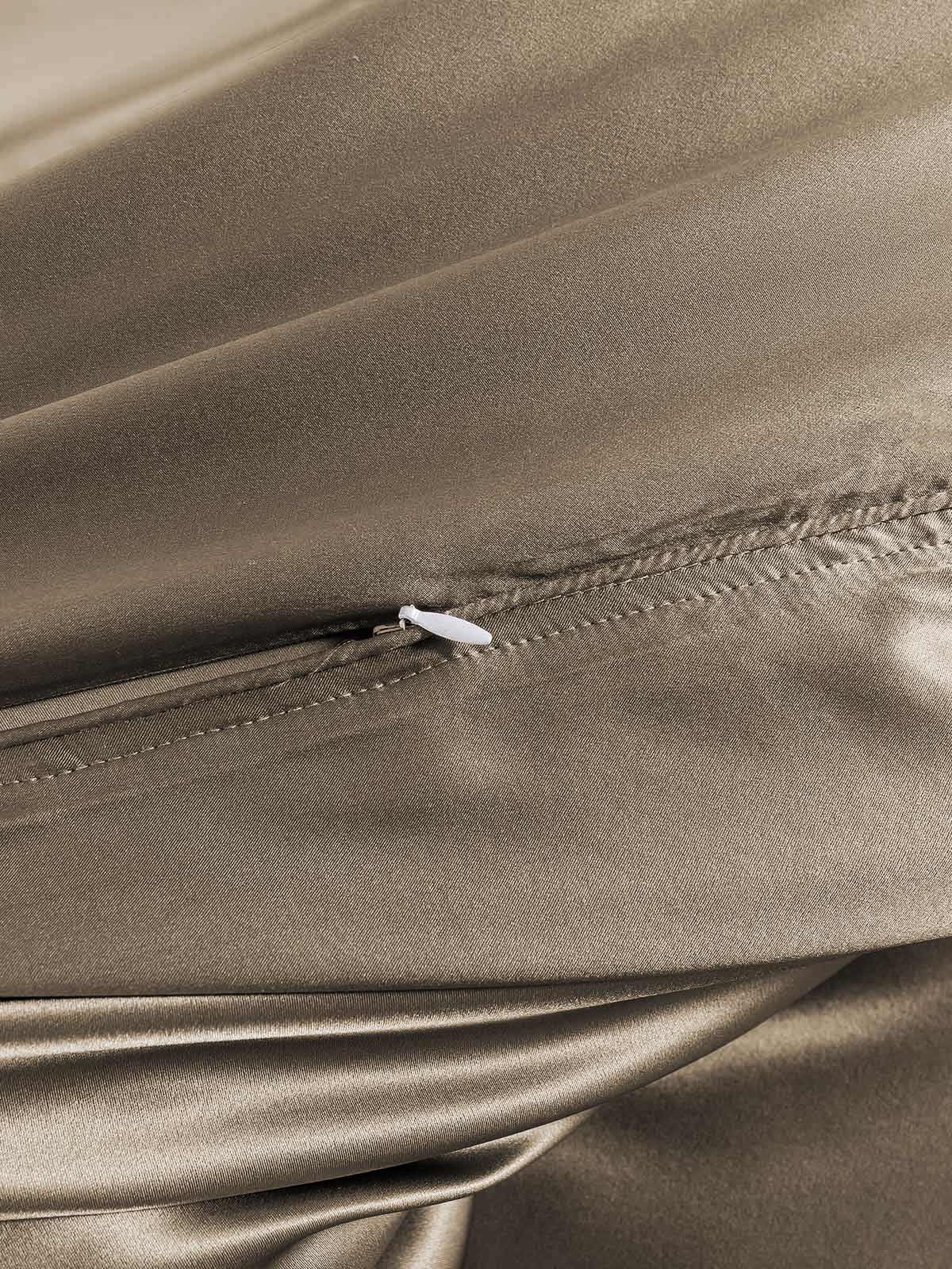 [Khaki] SilkSilky-DE 19Momme Reine Seide Bedding Set 007