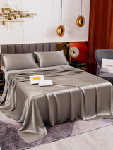 [Grau] SilkSilky-DE 19Momme Bettwäsche Sets 003