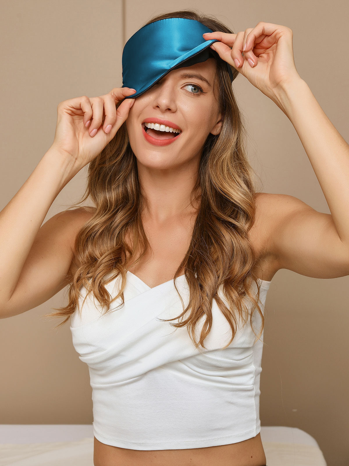 [König Blau] SilkSilky-DE 19Momme Reine Seide Eye Mask 003
