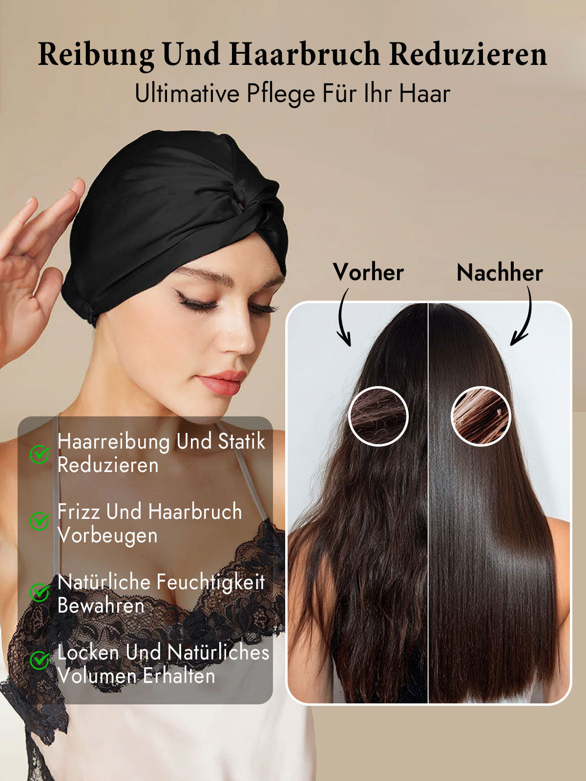 [Schwarz] SilkSilky-DE Schlafmützen 005