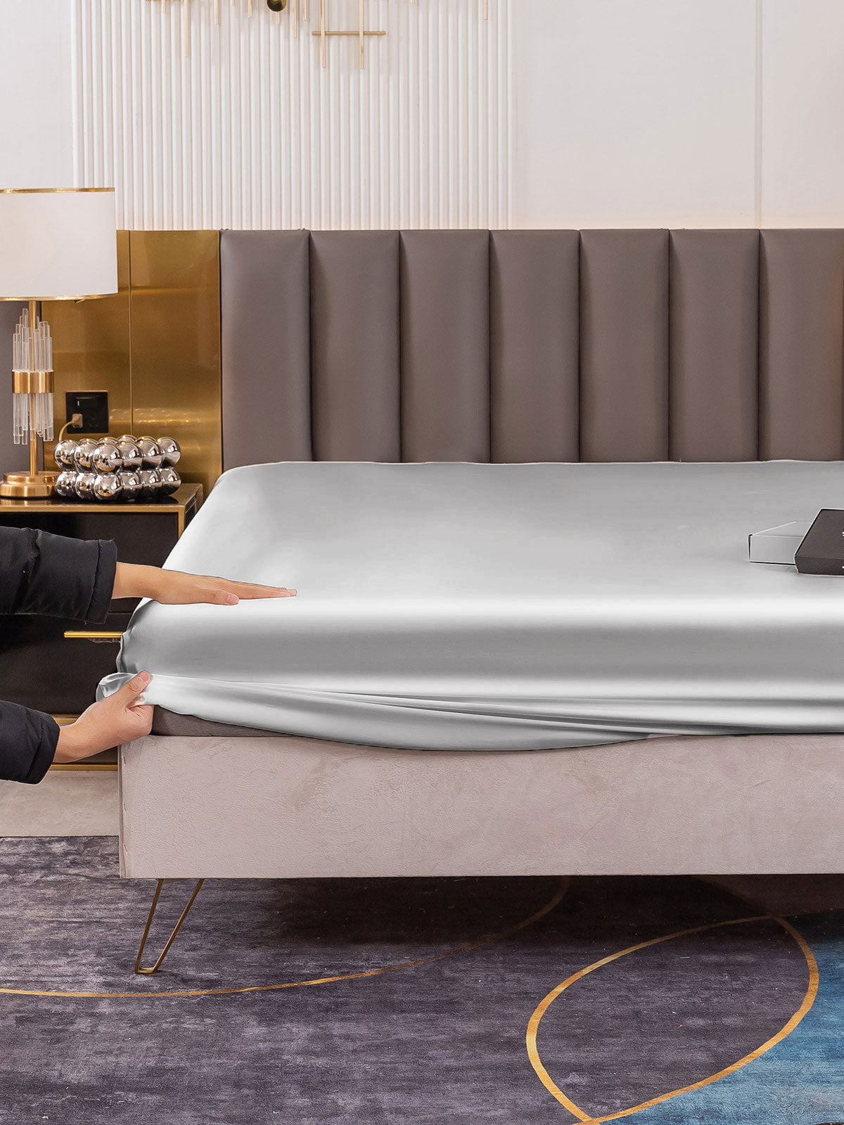 [Silber] SilkSilky-DE 19Momme Sheet 005