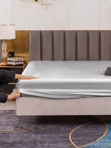 [Silber] SilkSilky-DE 19Momme Spannbettlaken 005