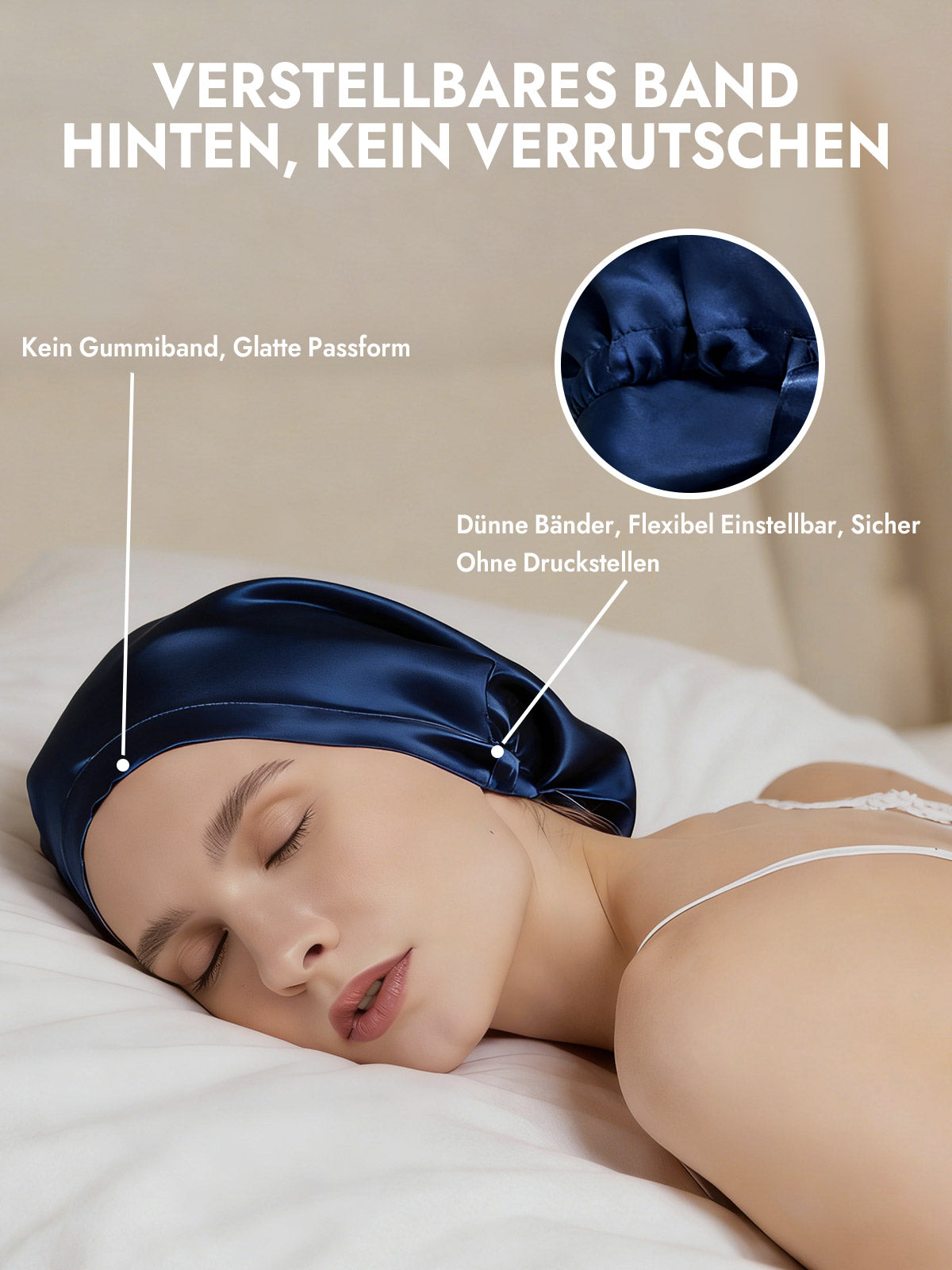 [Dunkelblau] SilkSilky-DE Schlafmützen 005