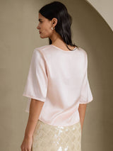 [Rosa] SilkSilky-DE Half Sleeve T-Shirt 002