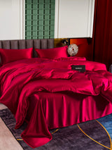 [Rotwein] SilkSilky-DE 25Momme Reine Seide Bedding Set 002