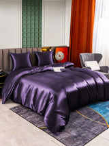 [Dunkelviolett] SilkSilky-DE Bettwäsche Sets 002