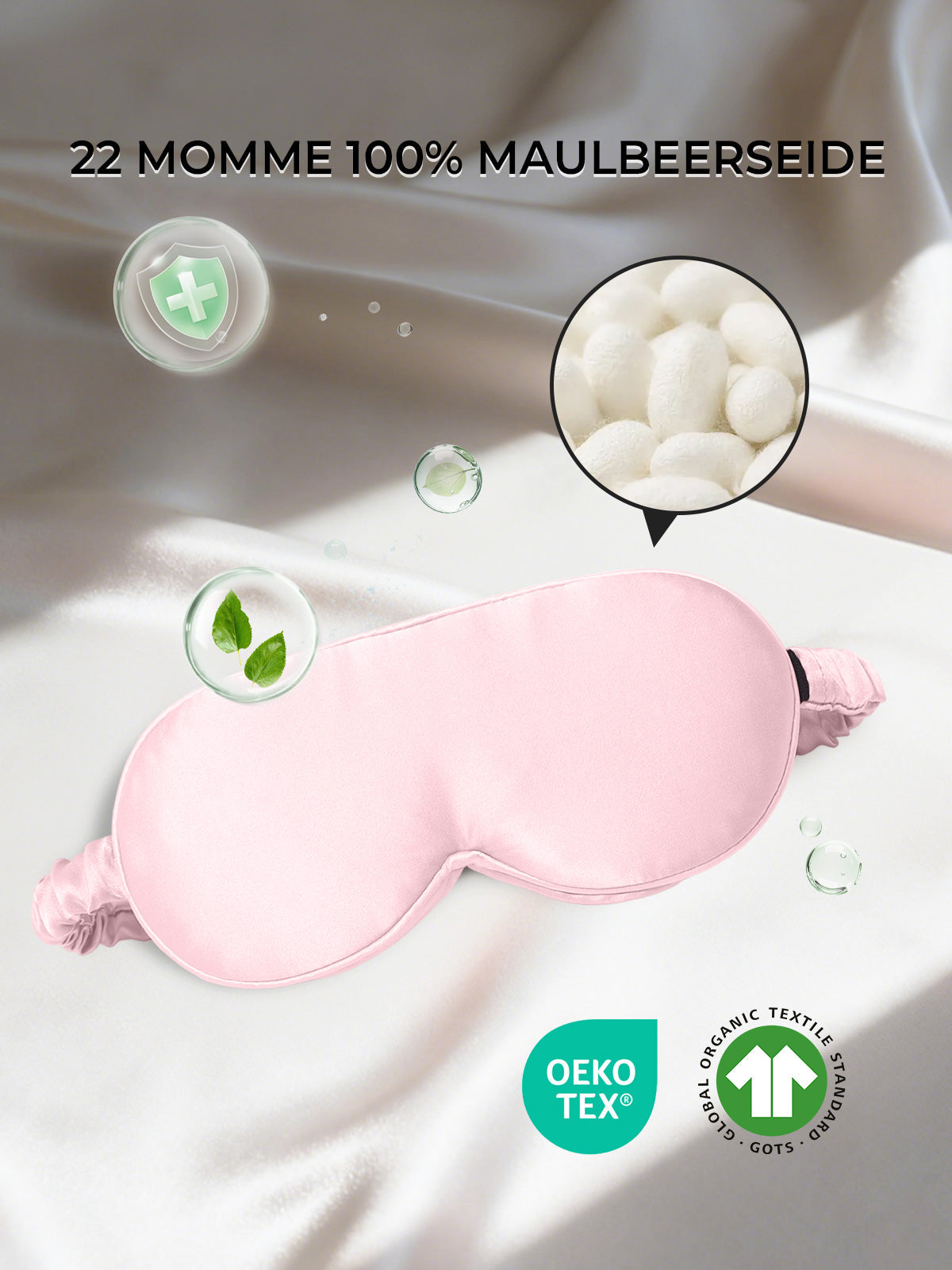 [Rosa] SilkSilky-DE Reine Seide Eye Mask 002