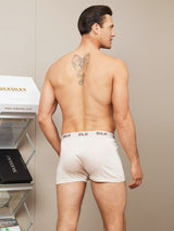 [Beige] SilkSilky-DE Reine Seide Mens Underwear 002,