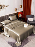 SilkSilky DE 19Momme Reine Seide Bedding Set Silber 006