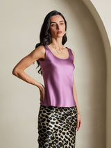 [Dunkelviolett] SilkSilky-DE Sleeveless Cami Top 006