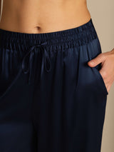 [Dunkelblau] SilkSilky-DE 19Momme Womens Pants 006