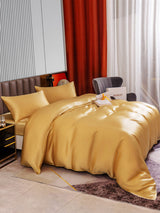 [Champagner] SilkSilky-DE 22Momme Reine Seide Bedding Set 003,