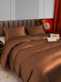 SilkSilky DE 22Momme Reine Seide Bedding Set Kaffee 004