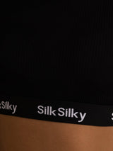 [Schwarz] SilkSilky-DE Sleeveless Crew Neck Cami Top 007