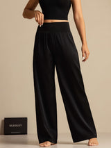 [Schwarz] SilkSilky-DE 19Momme Seide Womens Pants 005