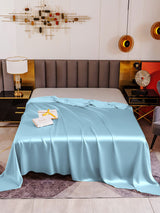 [Hellblau] SilkSilky-DE 19Momme Spannbettlaken 002