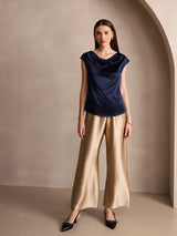 [Champagner] SilkSilky-DE 19Momme Seide Womens Pants 008,