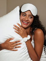 [Weiß] SilkSilky-DE 19Momme Reine Seide Pillowcase Set 003