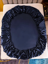 [Dunkelblau] SilkSilky-DE 25Momme Bettwäsche Sets 003