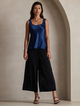 [Dunkelblau] SilkSilky-DE Sleeveless Cami Top 001