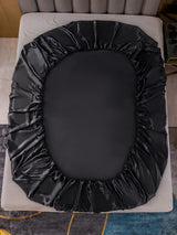 [Schwarz] SilkSilky-DE 19Momme Spannbettlaken 003