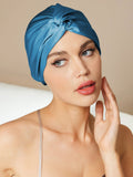 SilkSilky DE Reine Seide Sleep Cap KönigBlau 001