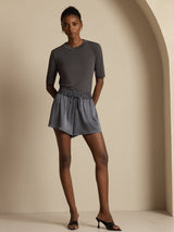 [Dunkelgrau] SilkSilky-DE 19Momme Damen Shorts 008