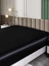 [Schwarz] SilkSilky-DE 25Momme Spannbettlaken 005