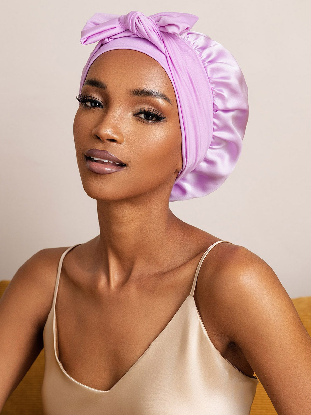 [Lavendel] SilkSilky-DE Reine Seide Sleep Cap 007