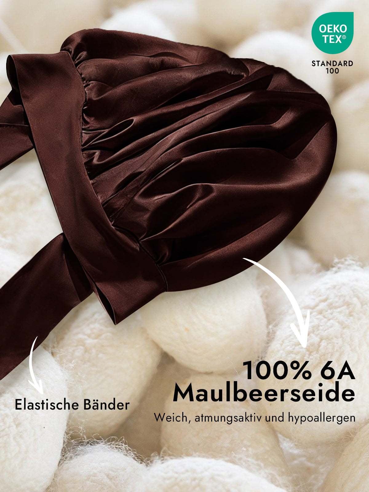 [Kaffee] SilkSilky-DE Reine Seide Sleep Cap 002