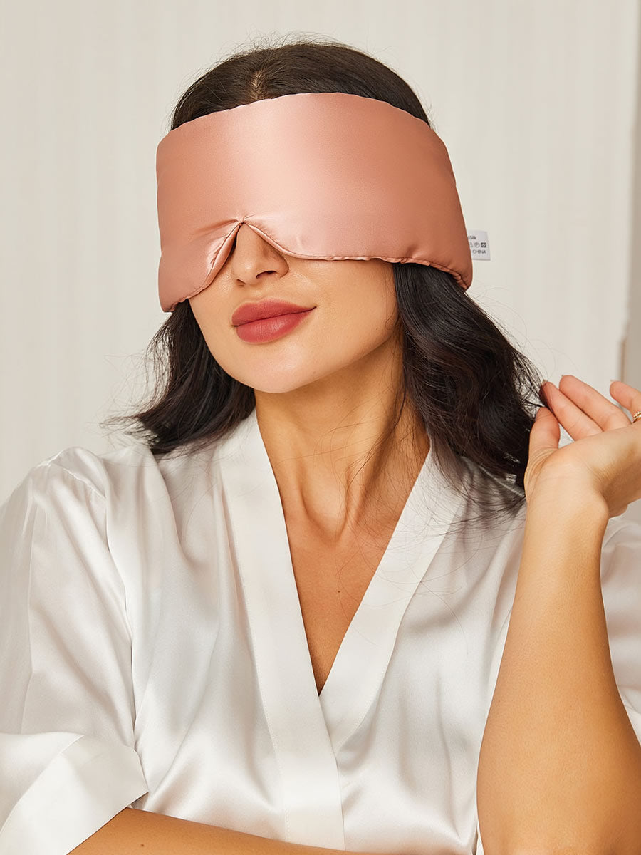 [Rosa] SilkSilky-DE 19Momme Reine Seide Eye Mask 001