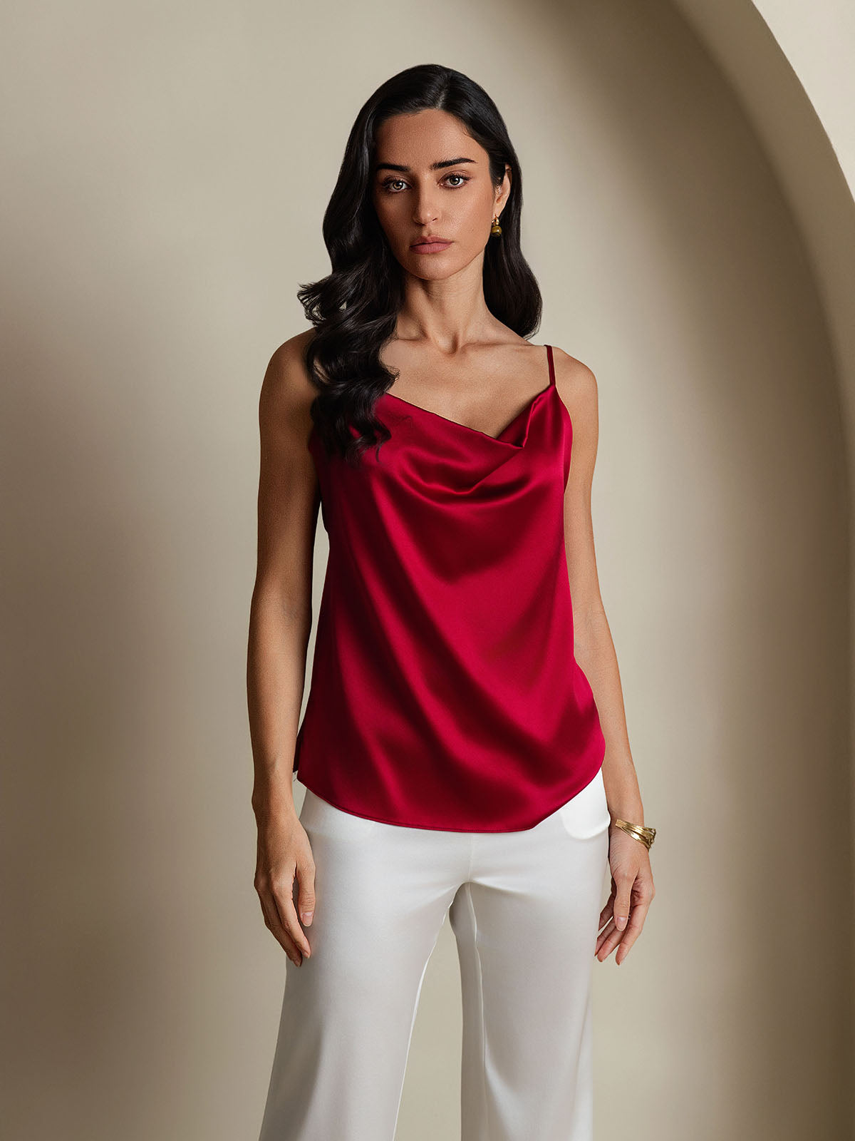 [Rotwein] SilkSilky-DE 19Momme Seide Camisoles 006