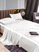 [Weiß] SilkSilky-DE 22Momme Reine Seide Bedding Set 007,
