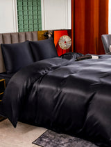 [Schwarz] SilkSilky-DE Bettwäsche Sets 003