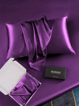 [Violett] SilkSilky-DE 19Momme Reine Seide Pillowcase 005