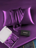 SilkSilky DE 19Momme Reine Seide Pillowcase Violett 005